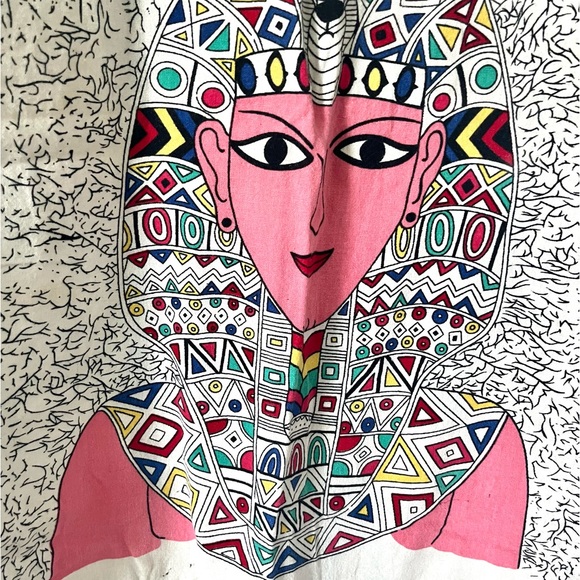 🇿🇦 vintage handmade Egyptian short sleeved geometric tunic top - Picture 7 of 16